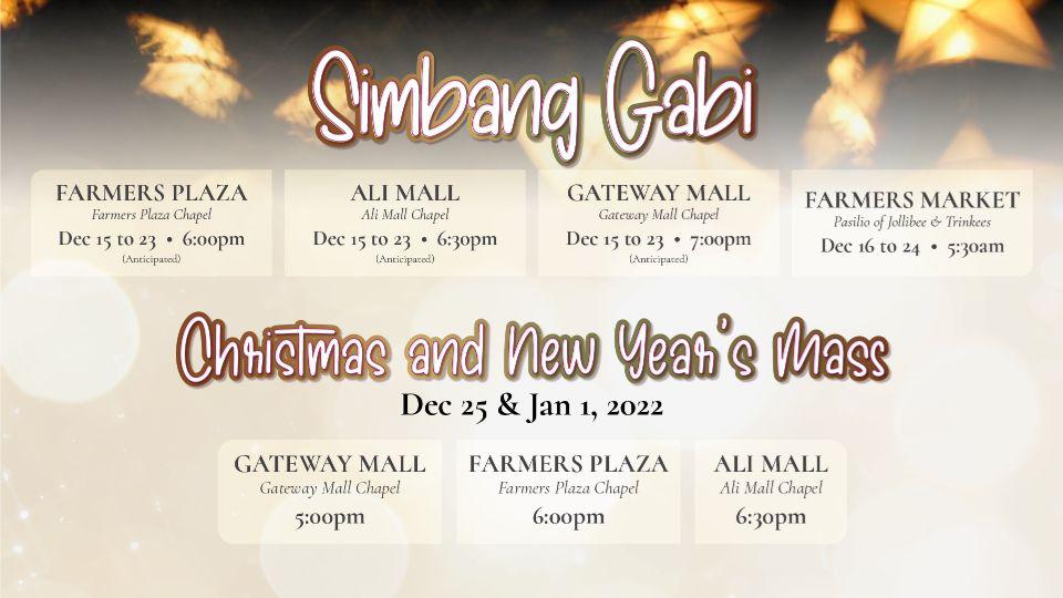 City Simbang Gabi schedule