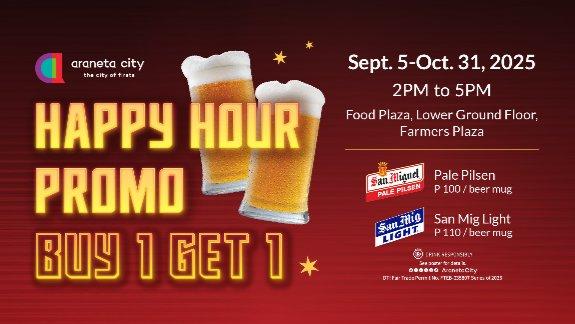 HAPPY HOUR PROMO: BUY 1 GET 1