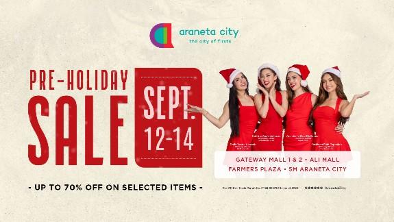 PRE-HOLIDAY SALE