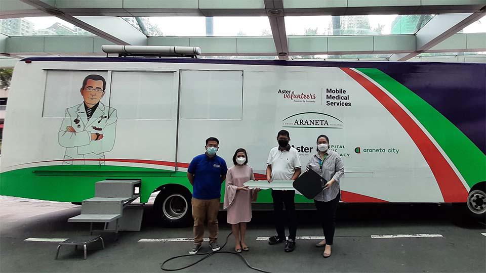 Araneta Group&#039;s JAAF, Aster DM Foundation partners for the Medical Bus Project