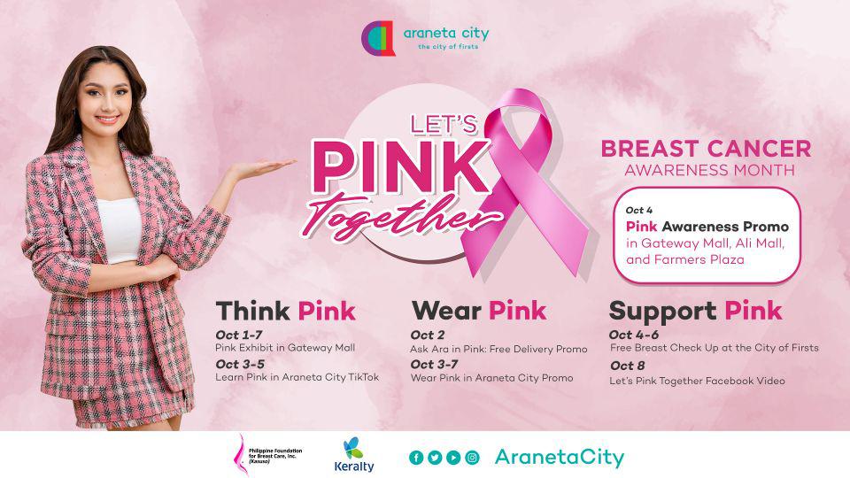 Araneta City screams &quot;pink power&quot; this Breast Cancer Awareness Month