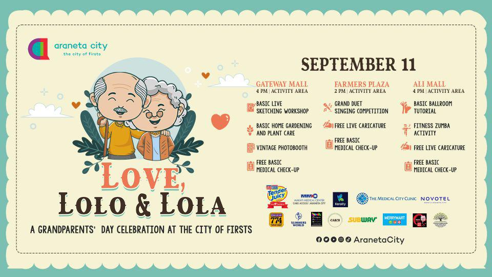Have a fun lovely day with lolo and lola at Araneta City 