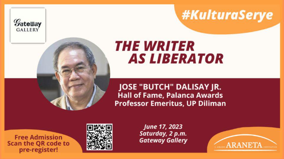 Gateway Gallery holds 2nd onsite KulturaSerye Talk with Jose Dalisay Jr.