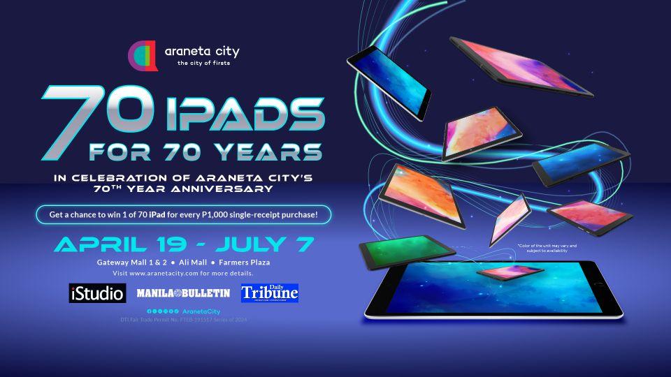 Celebrate 70 years of Araneta City, win an iPad