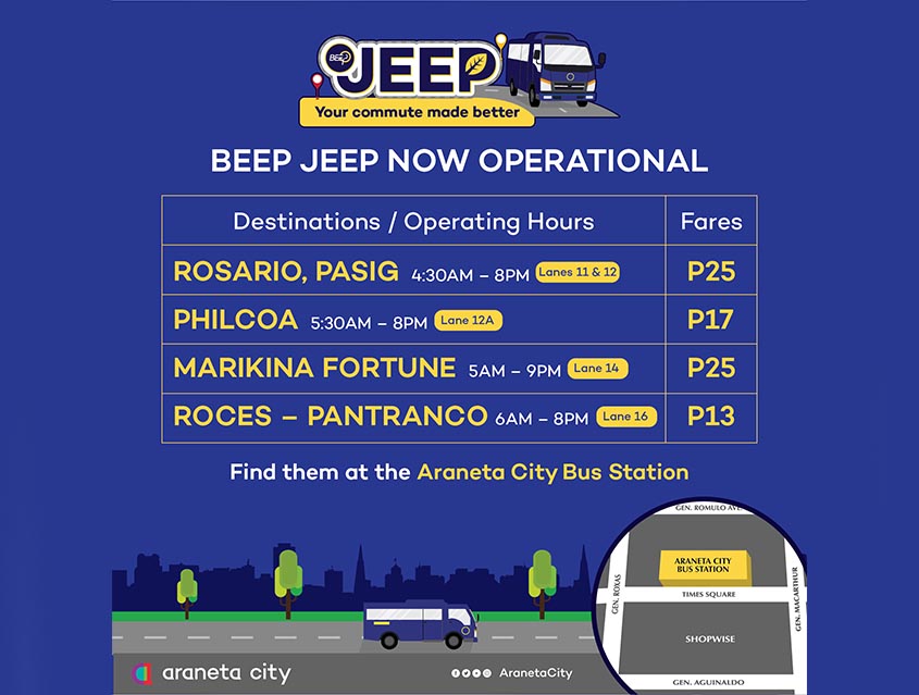 Beep Jeep operations at Araneta City resume