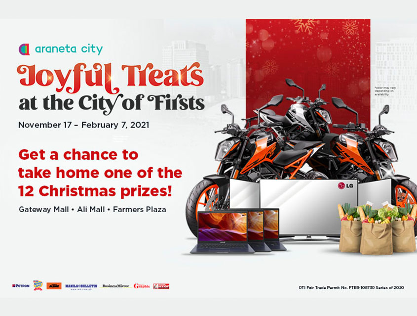 Win exciting joyful treats at Araneta City this Christmas