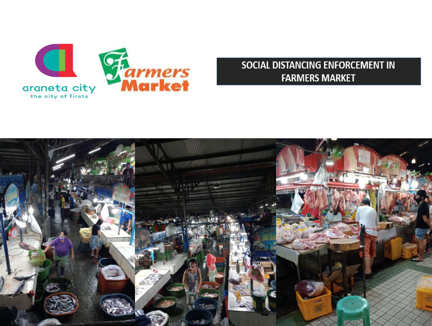 Araneta City enforces social distancing in Farmers Market