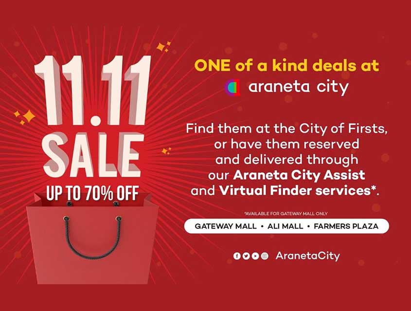 Araneta City gives an 11.11 all-in-one promo treat