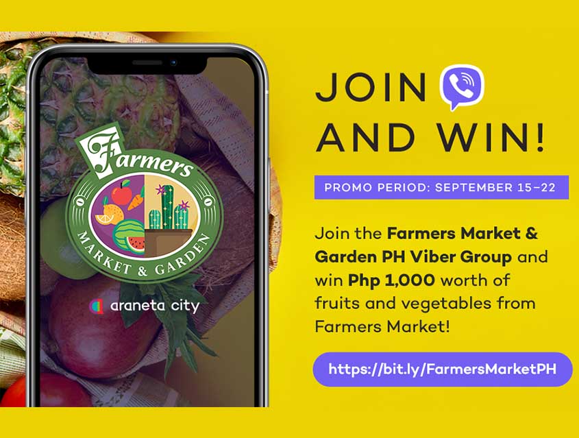 Join Farmers Market &amp; Garden Viber group, win freebies from Araneta City