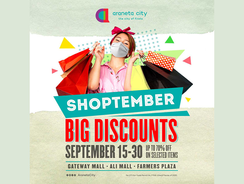Shoptember Big Discounts drops in Araneta City