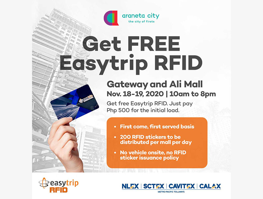 Get your free Easytrip RFID stickers at Araneta City